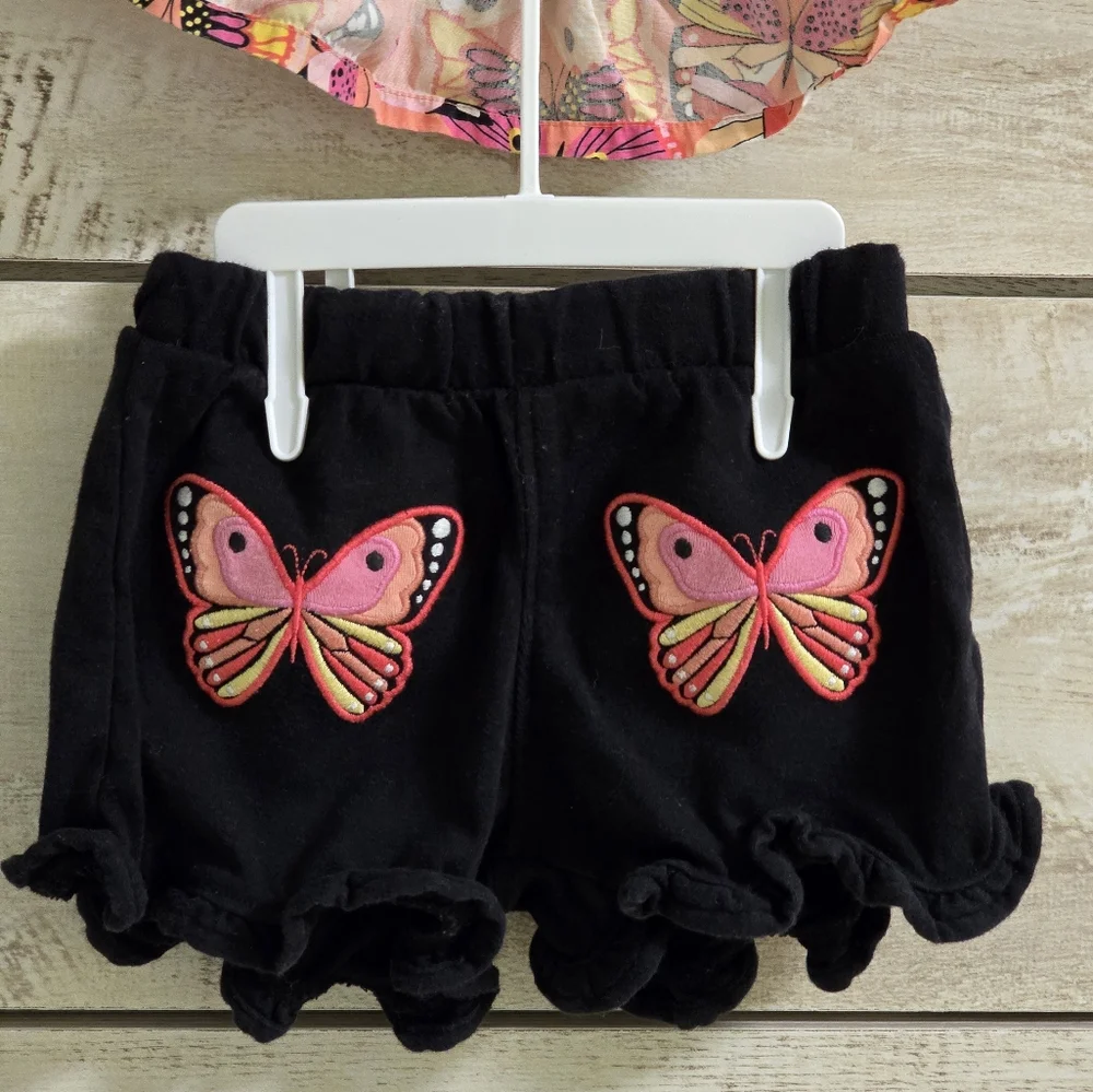 Gymboree Sleeveless Butterfly Print Top and Shorts Set